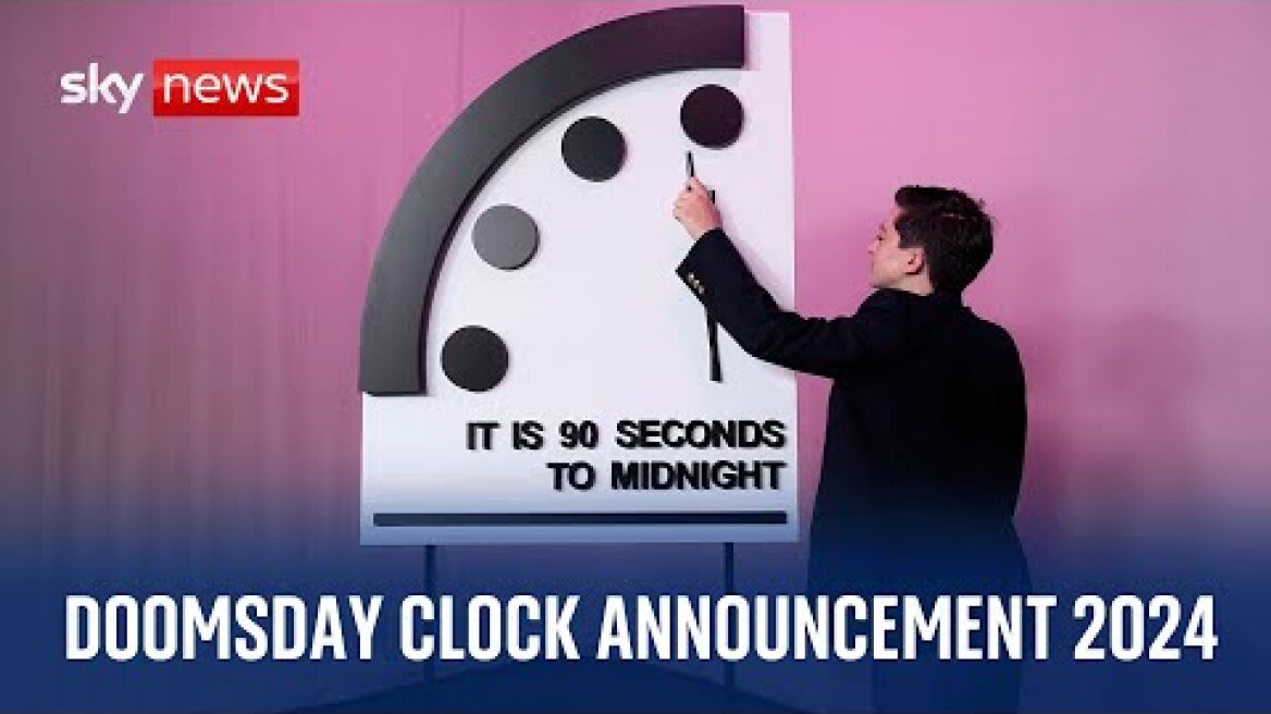 Doomsday Clock set at 90 seconds to midnight - amid 'unprecedented level of risk'