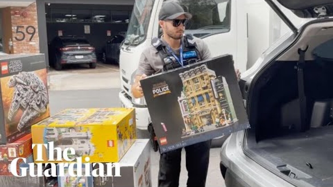 Police seize 74 boxes of Lego during raid on Melbourne house, including $450 police station
