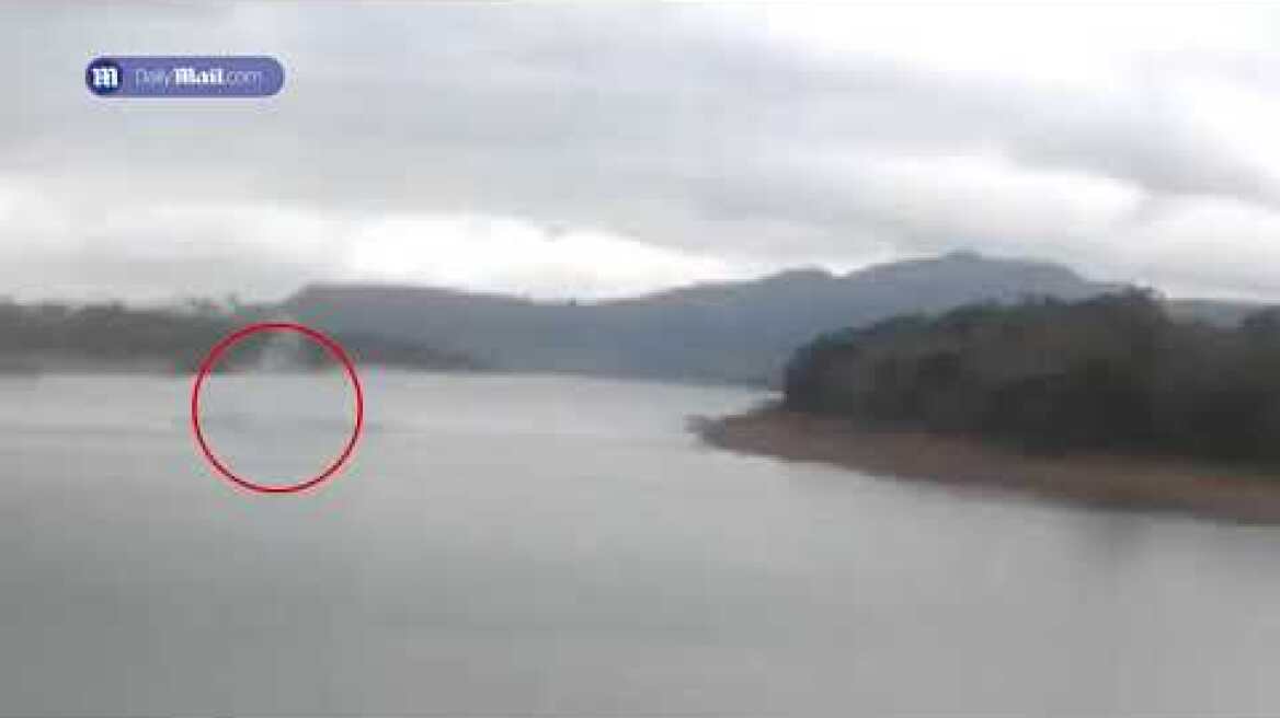 Terrifying moment helicopter crashes in Brazilian lake, killing one passenger