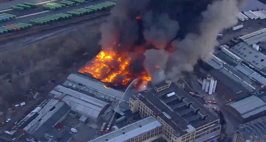 Massive Blaze at New Jersey Industrial Park