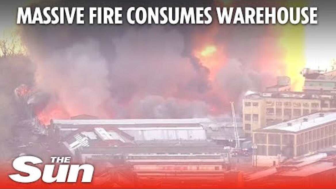 Fire in Elizabeth, NJ engulfs large industrial building