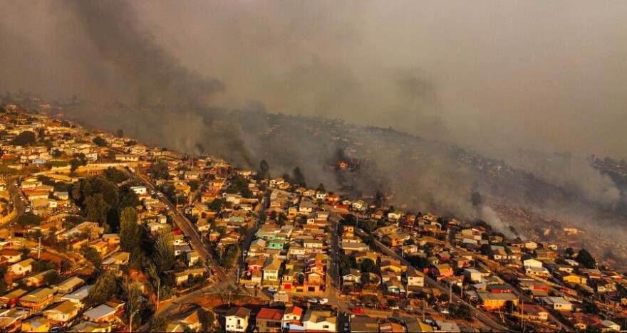 Devastating forest fires raging in Chile kills at least 50 people