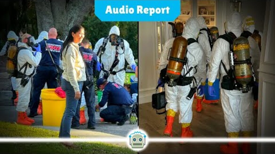 Hazmat Suits and Fire Trucks Outside Donald Trump Jr.'s Home in Florida...