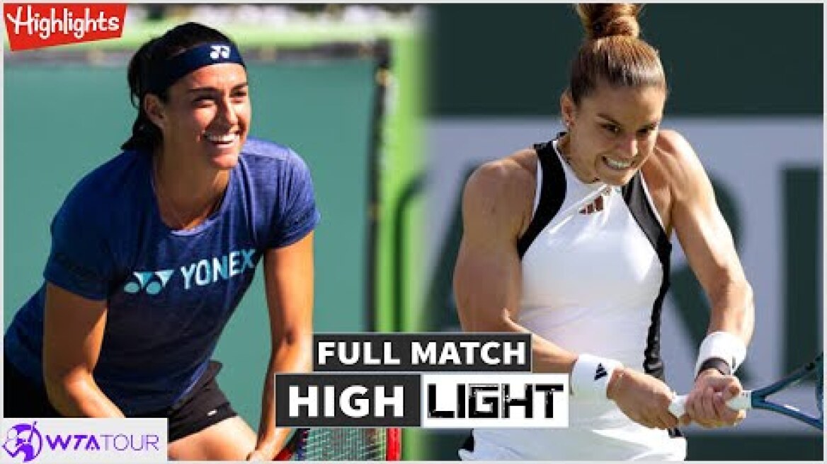 Caroline Garcia vs Maria Sakkari Full Match Highlights - WTA Indian Wells 2024