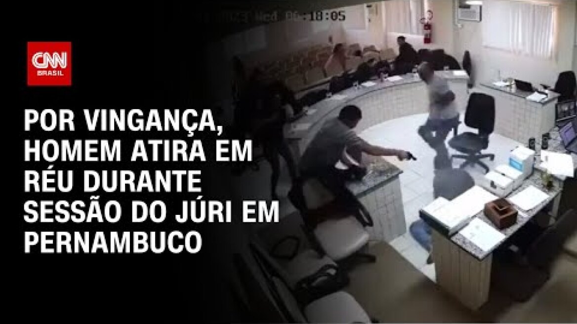 Por vingança, homem atira em réu durante sessão do júri em Pernambuco | CNN NOVO DIA